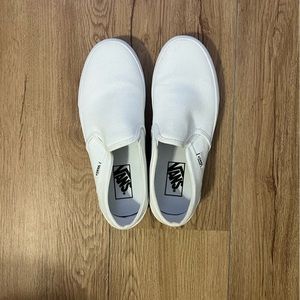 Womens White Slip on Vans